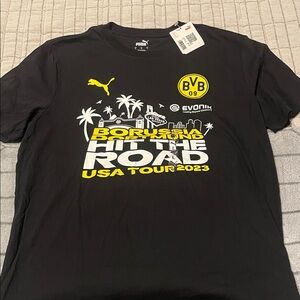 Puma Black Borussia Dortmund USA Tour Tee